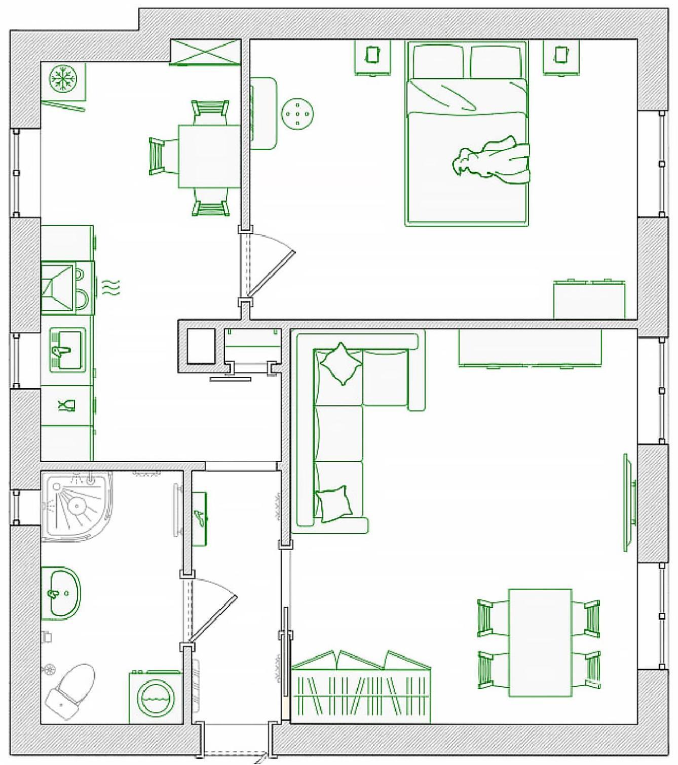 2-Room Apartment In The City Center Познань Экстерьер фото